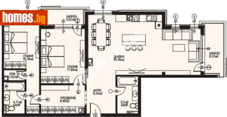 Тристаен, 169m² - Апартамент за продажба - 119753143