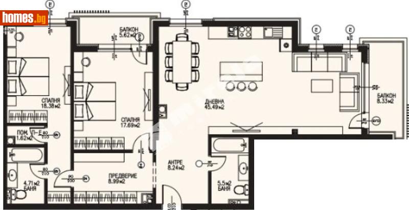 Тристаен, 169m² -  Драгалевци, София - Апартамент за продажба - МИРЕЛА - 119753143
