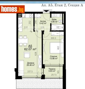 Двустаен, 73m² - Апартамент за продажба - 119771834