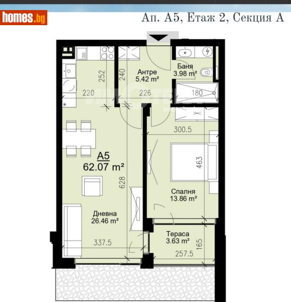 Двустаен, 73m² - Кв. Бриз, Варна - Апартамент за продажба - ИМОТЕКА АД - 119771834