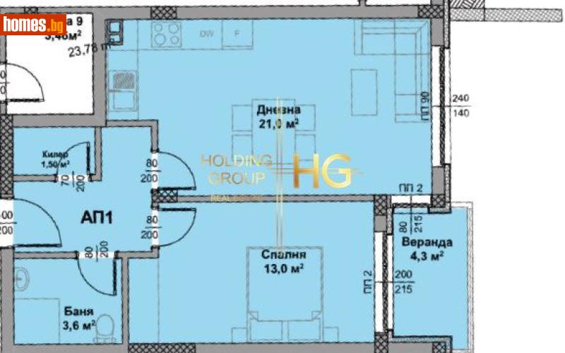 Двустаен, 69m² - Жк. Възраждане, Варна - Апартамент за продажба - Холдинг Груп Недвижими Имоти  - 119789115