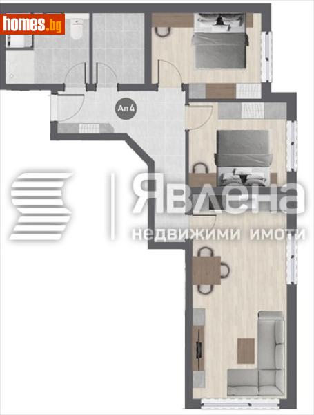 Тристаен, 93m² - Жк. Баларбаши, Благоевград - Апартамент за продажба - ЯВЛЕНА - 119792235