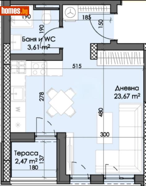 Едностаен, 44m² - Жк. Тракия, Пловдив - Апартамент за продажба - МАГИЛЕНА - 119813892