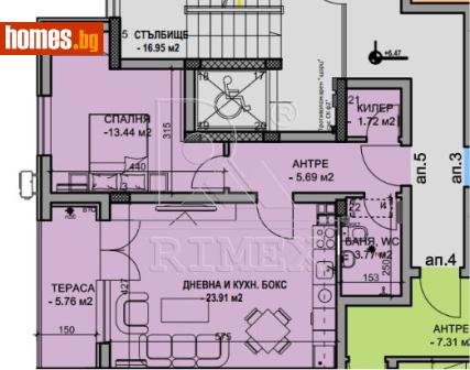 Двустаен, 74m² - Апартамент за продажба - 119879232