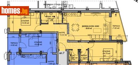 Тристаен, 106m² - Апартамент за продажба - 119879233