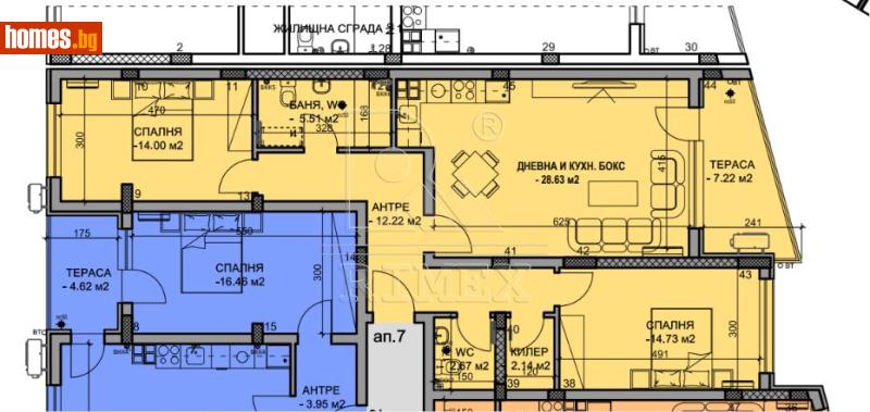 Тристаен, 106m² - Жк. Христо Смирненски, Пловдив - Апартамент за продажба - Римекс Имоти - 119879233