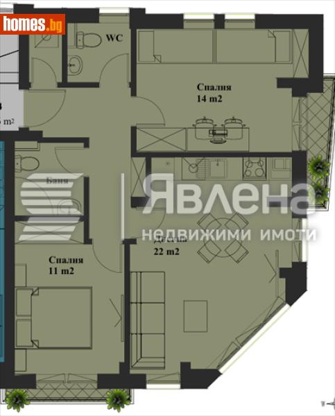 Тристаен, 93m² - Жк. Банишора, София - Апартамент за продажба - ЯВЛЕНА - 119882879