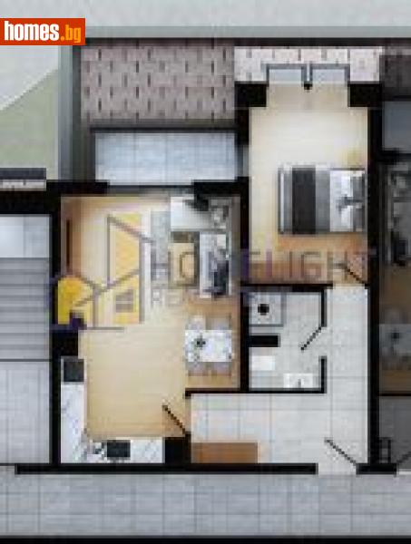 Двустаен, 75m² - Жк. Дружба 2, София - Апартамент за продажба - ХОУМ ЛАЙТ  - 119954354