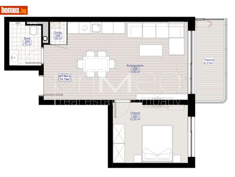 Двустаен, 70m² - Гр.Черноморец, Бургас - Апартамент за продажба - ПРИМЕА Недвижими Имоти - 119965981