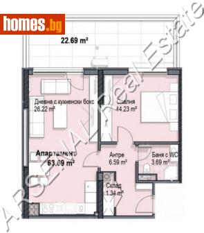 Двустаен, 99m² - Апартамент за продажба - 119975267