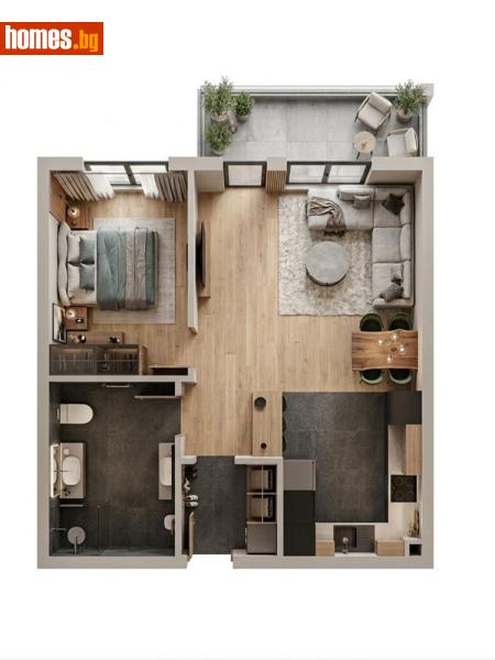Едностаен, 51m² - Жк. Банишора, София - Апартамент за продажба - СЕРДИКА 1 НЕДВИЖИМИ ИМОТИ ЕООД - 119983438