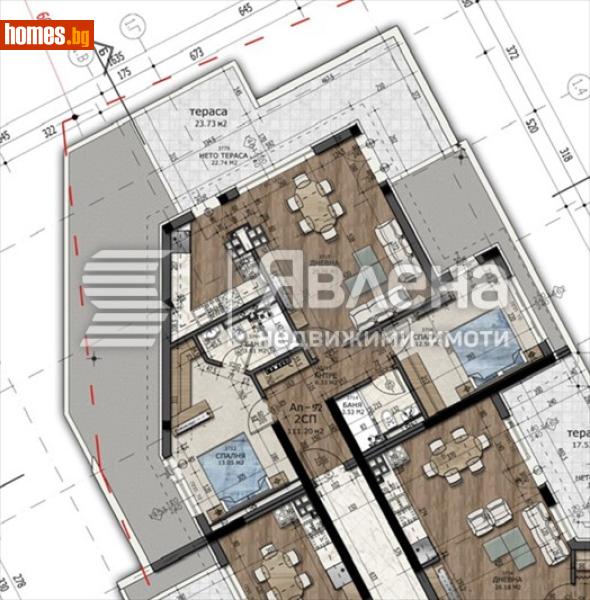 Тристаен, 127m² - Жк. Полигона, София - Апартамент за продажба - ЯВЛЕНА - 119995730