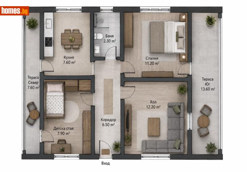 Тристаен, 53m² - Кв. Каменица , Пловдив - Апартамент за продажба - АВИРЕКС НЕДВИЖИМИ ИМОТИ - 119996874