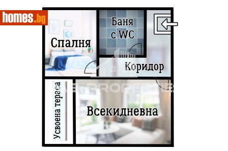Двустаен, 50m² - Апартамент за продажба - 120011053