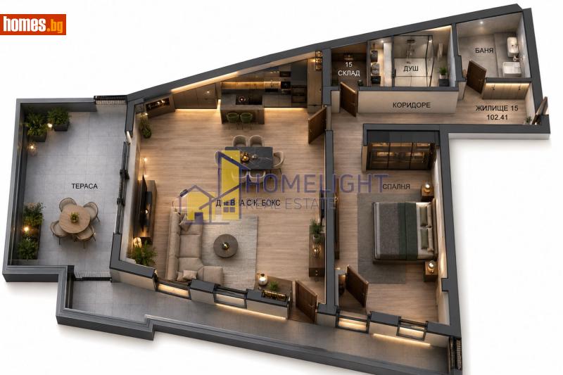 Двустаен, 116m² - Жк. Хаджи Димитър, София - Апартамент за продажба - ХОУМ ЛАЙТ  - 120011289