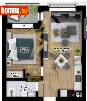Двустаен, 55m² - Апартамент за продажба - 120012847
