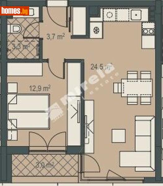 Двустаен, 64m² - Жк. Овча Купел 2, София - Апартамент за продажба - МИРЕЛА - 120013192
