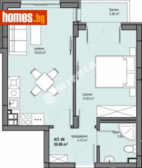 Двустаен, 60m² - Апартамент за продажба - 120013284