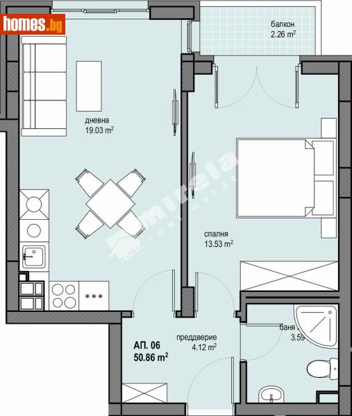 Двустаен, 60m² - Жк. Овча Купел 1, София - Апартамент за продажба - МИРЕЛА - 120013284