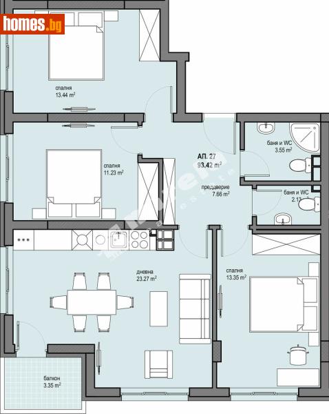 Четиристаен, 113m² - Жк. Овча Купел 1, София - Апартамент за продажба - МИРЕЛА - 120013292