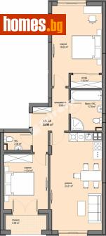 Тристаен, 103m² - Апартамент за продажба - 120013326