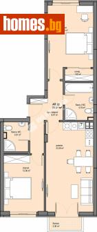 Тристаен, 107m² - Апартамент за продажба - 120013329