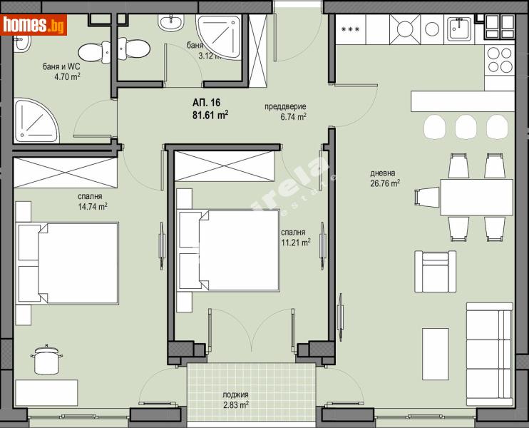 Тристаен, 99m² - Жк. Овча Купел 1, София - Апартамент за продажба - МИРЕЛА - 120013335