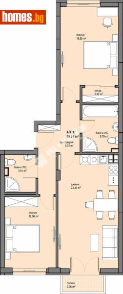 Тристаен, 107m² - Жк. Овча Купел 1, София - Апартамент за продажба - МИРЕЛА - 120013338