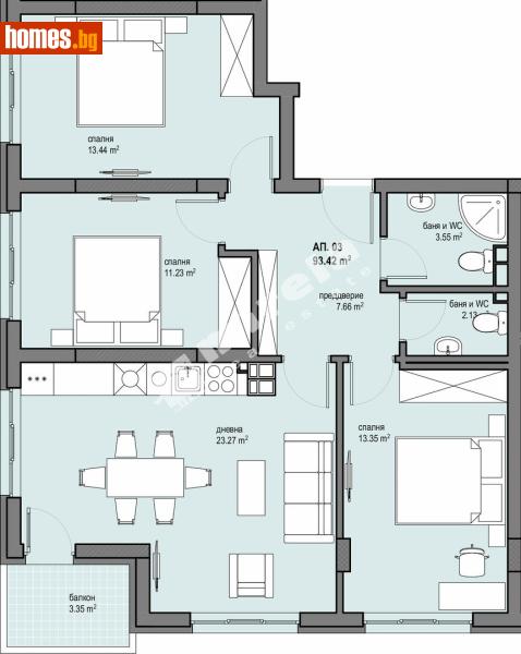 Четиристаен, 110m² - Жк. Овча Купел 1, София - Апартамент за продажба - МИРЕЛА - 120013347