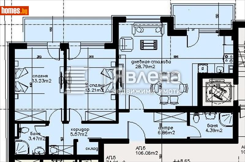 Тристаен, 106m² -  Оборище, София - Апартамент за продажба - ЯВЛЕНА - 120013590