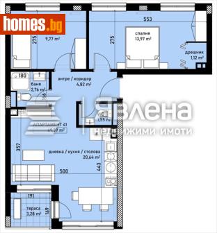 Тристаен, 70m² - Апартамент за продажба - 120013608