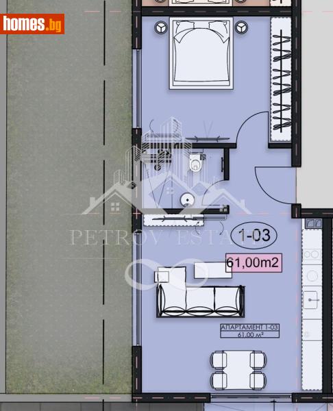 Двустаен, 77m² - Гр.Велинград, Пазарджик - Апартамент за продажба - Petrov Estate - 120042280