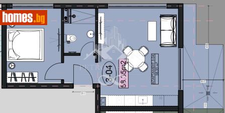 Двустаен, 74m² - Апартамент за продажба - 120042305