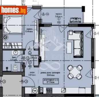 Двустаен, 79m² - Апартамент за продажба - 120042332
