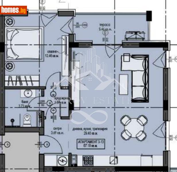 Двустаен, 79m² - Гр.Велинград, Пазарджик - Апартамент за продажба - Petrov Estate - 120042332