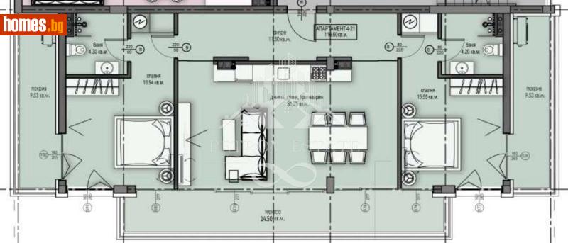 Тристаен, 137m² - Гр.Велинград, Пазарджик - Апартамент за продажба - Petrov Estate - 120042381