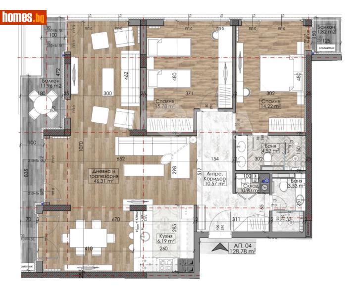 Тристаен, 146m² - Жк. Гоце Делчев, София - Апартамент за продажба - ИМОТЕКА АД - 120061166