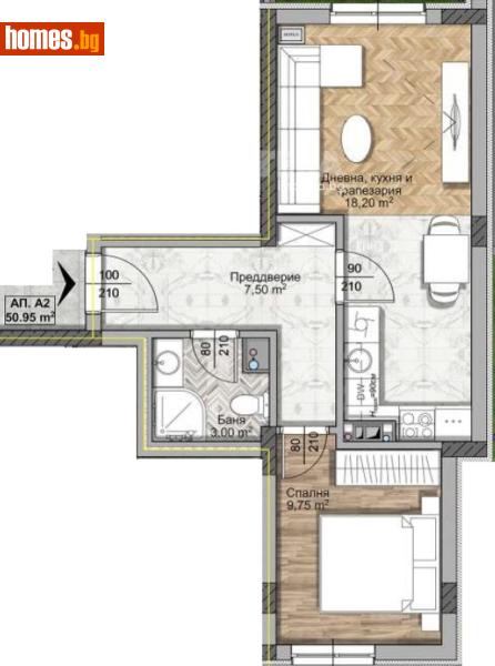 Двустаен, 63m² - Жк. Овча Купел, София - Апартамент за продажба - ИМОТЕКА АД - 120061186