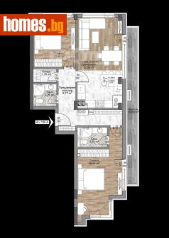 Тристаен, 110m² - Апартамент за продажба - 120061226