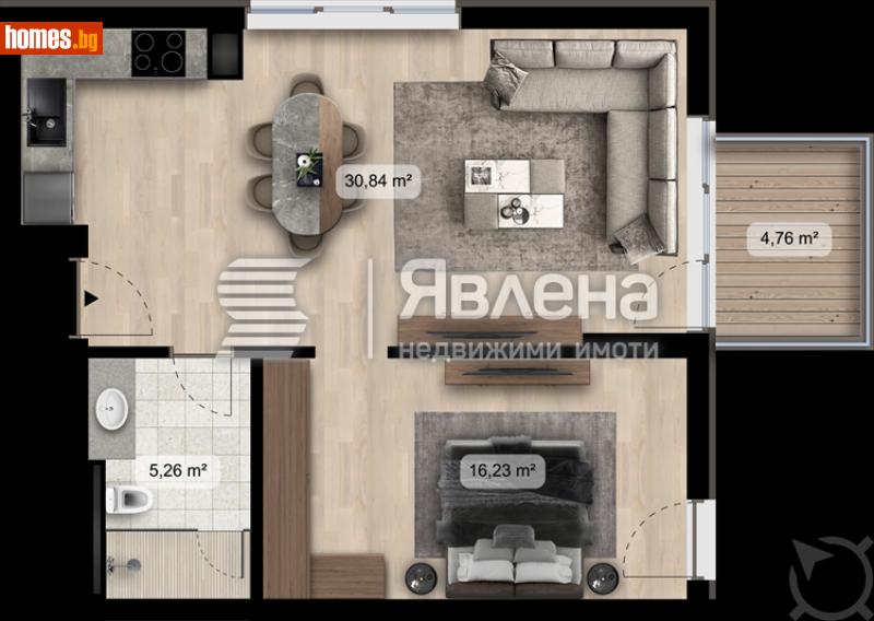 Двустаен, 90m² -  Цариградско шосе, София - Апартамент за продажба - ЯВЛЕНА - 120061555