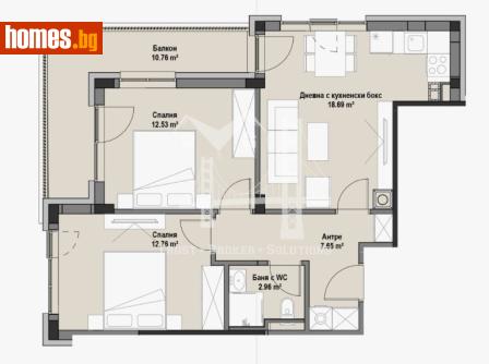 Тристаен, 87m² - Апартамент за продажба - 120071390