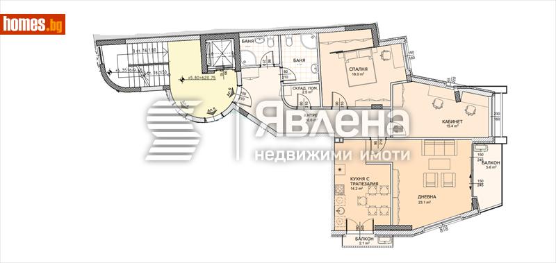 Тристаен, 144m² - Кв. Кръстова Вада, София - Апартамент за продажба - ЯВЛЕНА - 120078745