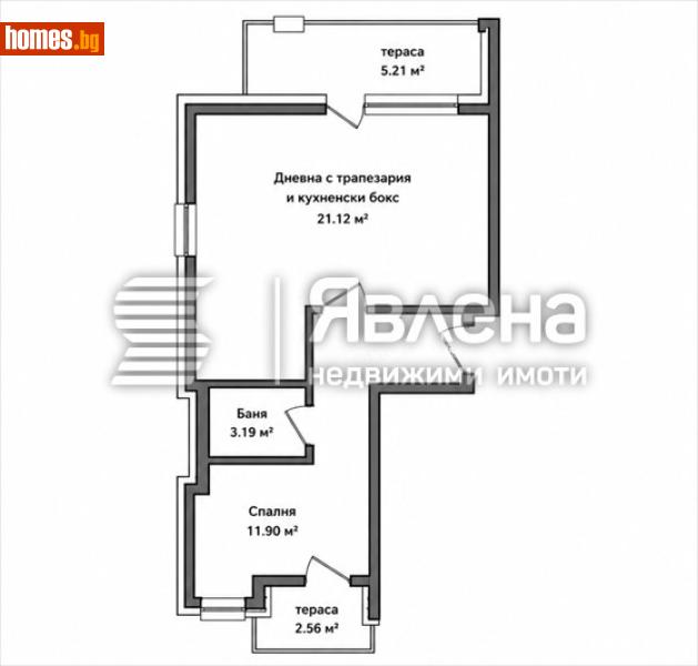 Двустаен, 72m² - Жк. Меден Рудник, Бургас - Апартамент за продажба - ЯВЛЕНА - 120110627