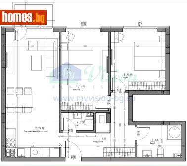 Тристаен, 107m² - Апартамент за продажба - 120115482