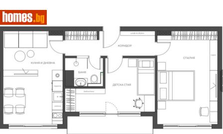 Двустаен, 65m² - Апартамент за продажба - 120125535