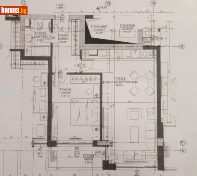Двустаен, 81m² - Жк. Сердика, София - Апартамент за продажба - Азмар имоти - 120136030