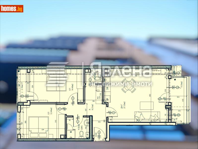 Тристаен, 105m² -  Център, Пловдив - Апартамент за продажба - ЯВЛЕНА - 120142623