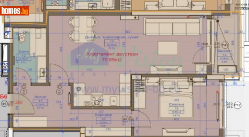 Двустаен, 82m² - Кв. Бояна, София - Апартамент за продажба - Myvision Real Estate - 120149049