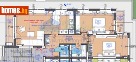 Тристаен, 117m² - Апартамент за продажба - 120149053