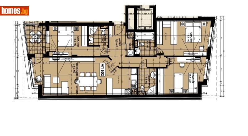 Четиристаен, 149m² - снимка 2